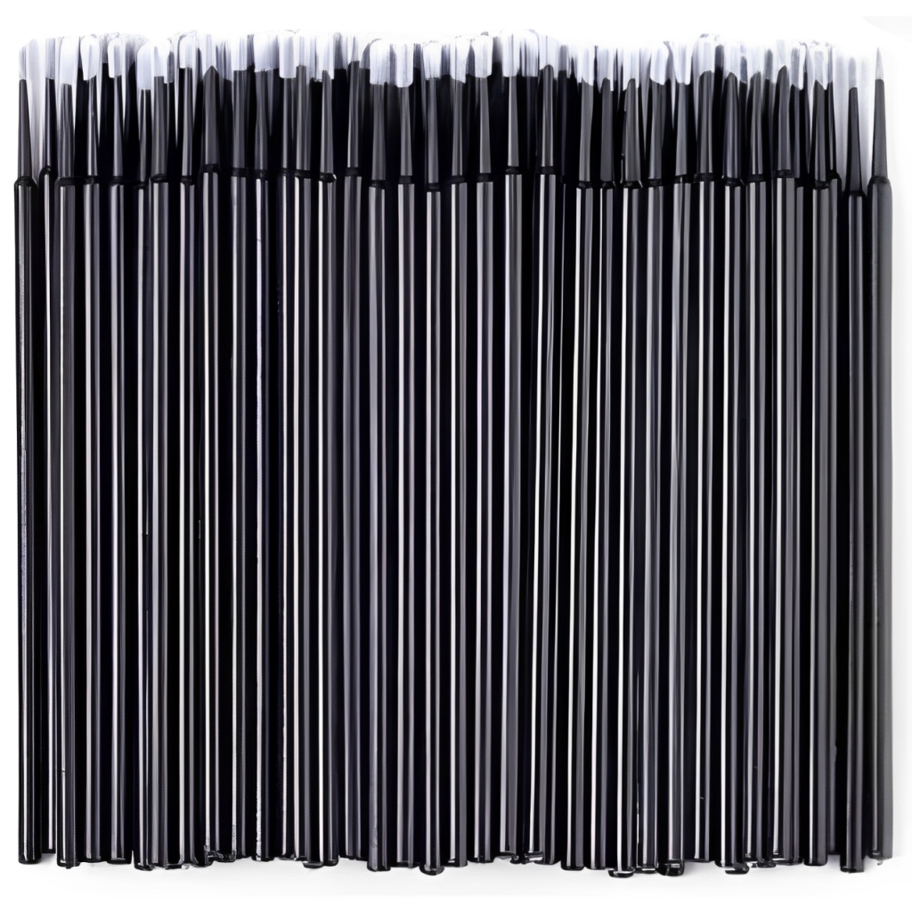 100 Microbrush Preto Para Alongamento E Extensão De Cílios em Oferta na Shopee