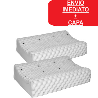 Kit 2 Travesseiros ortopédicos cervical magnéticos ANTI-RONCO firme em Oferta na Shopee