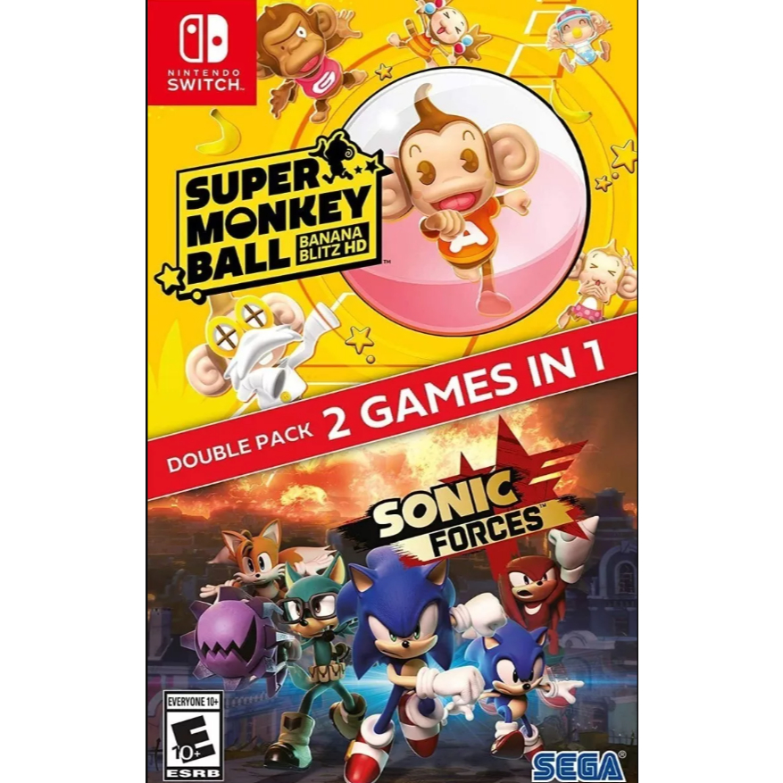 Sonic Forces + Super Monkey Ball Banana Blitz HD Nintendo Switch Mídia Física