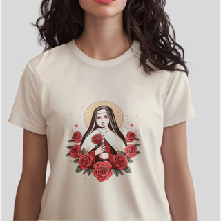 t-shirt catolica santa teresinha | camiseta unissex santa terezinha