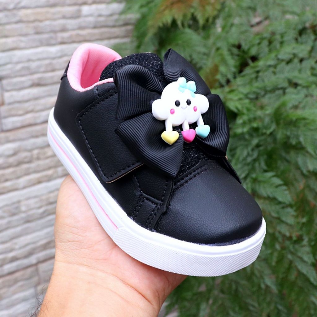 Tênis Menina Infantil Laço Nuvem Velcro 20 ao 34 em Oferta na Shopee