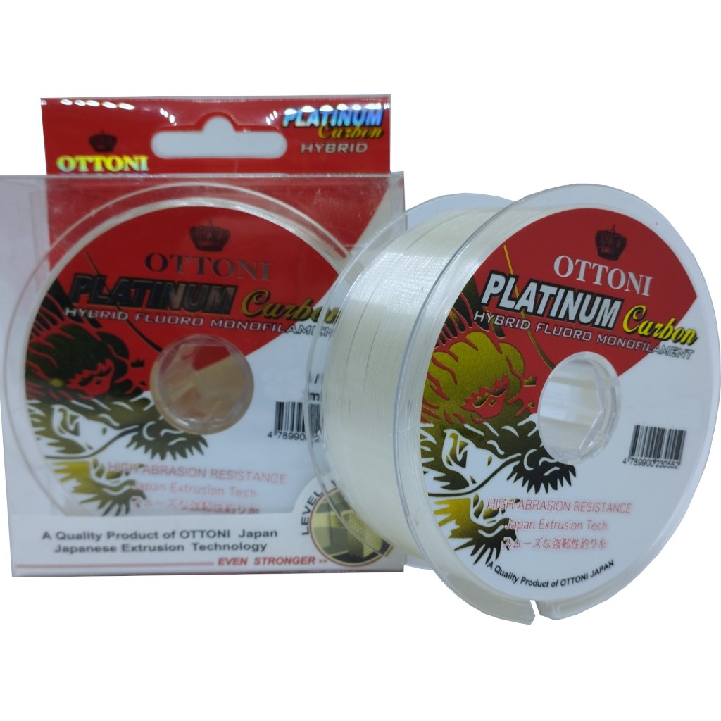 Linha Fluorocarbon Platinum Fluorcarbon | Ottoni em Oferta na Shopee