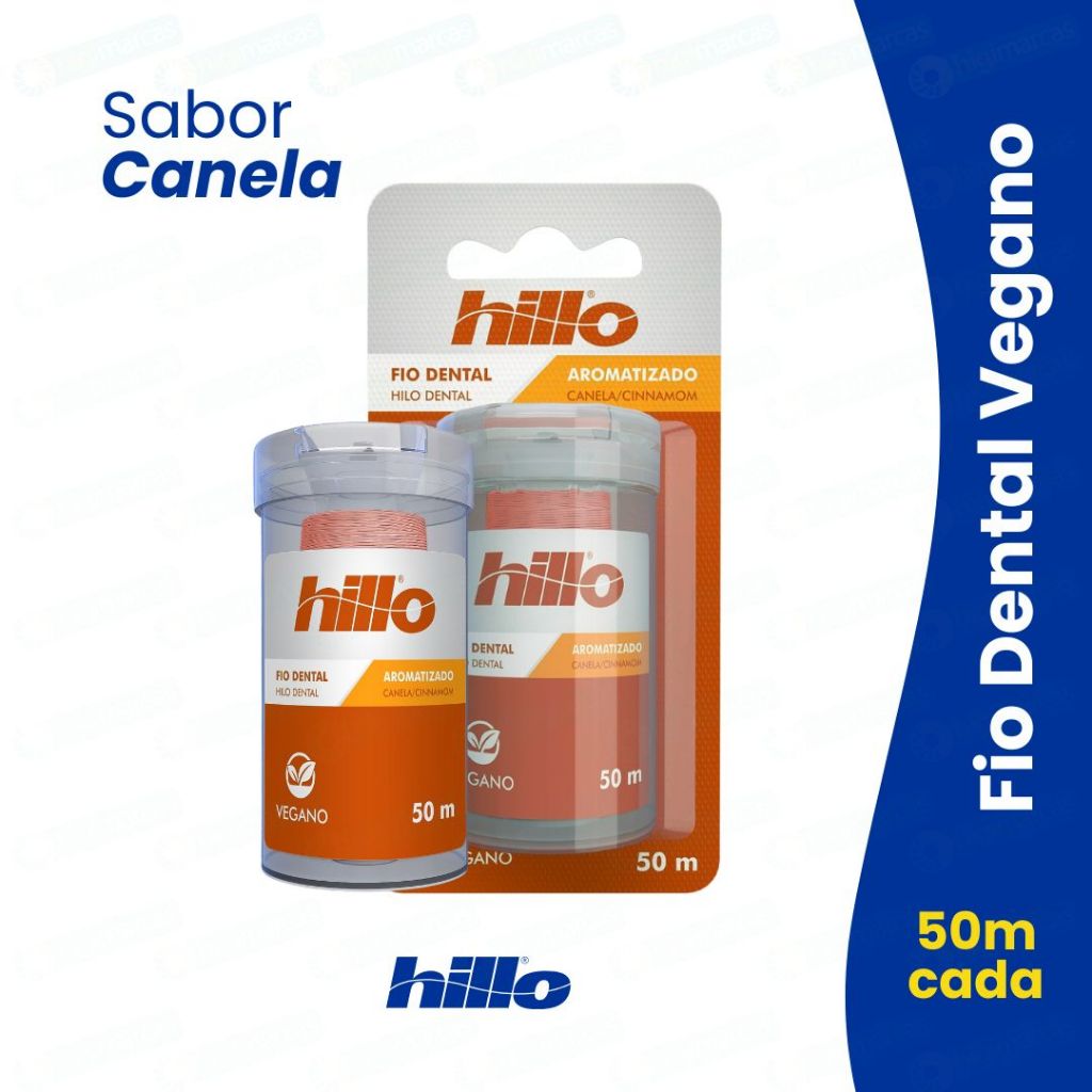 Fio Dental Canela Vegano 50 Metros Hillo na FABRICA em Oferta na Shopee