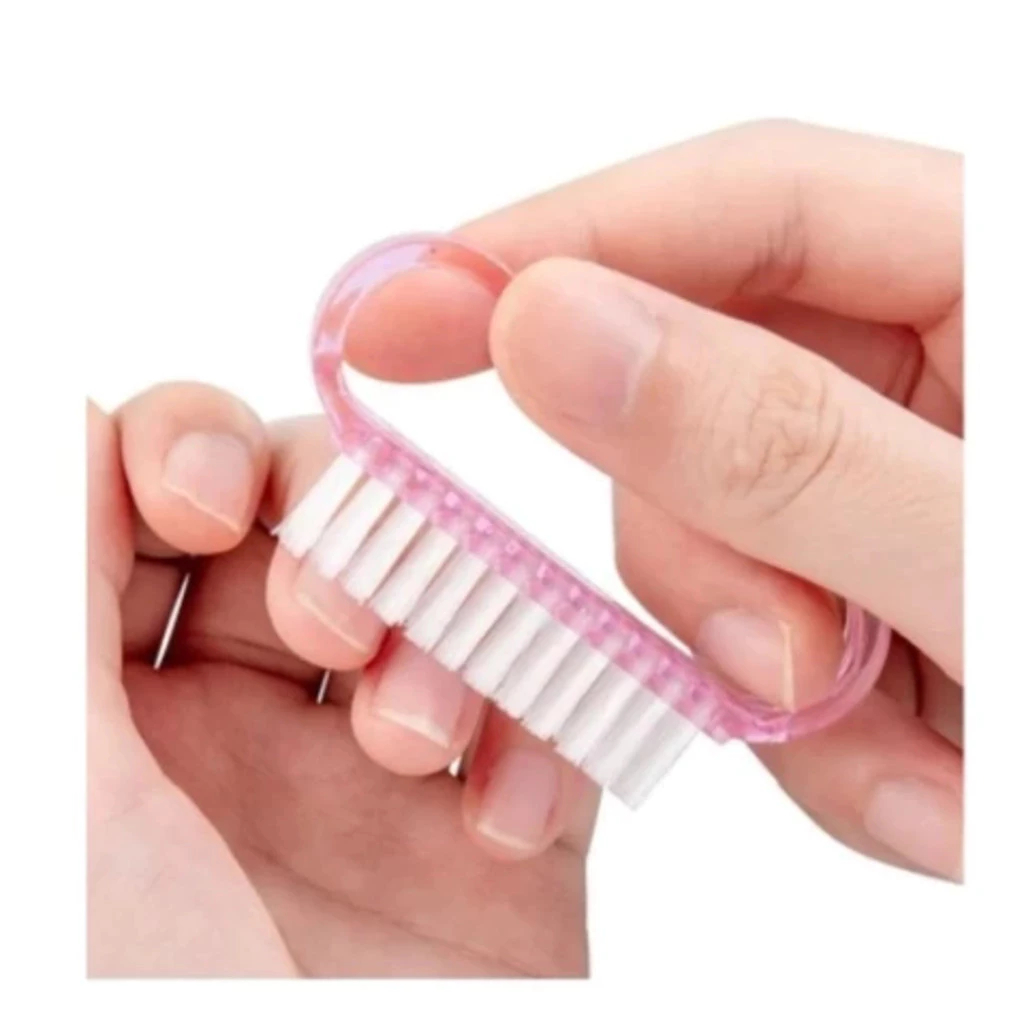 Kit 4 Escova Escovinha P/limpeza Unha Manicure Pedicure Pé- Rosa Escovinha Multiuso