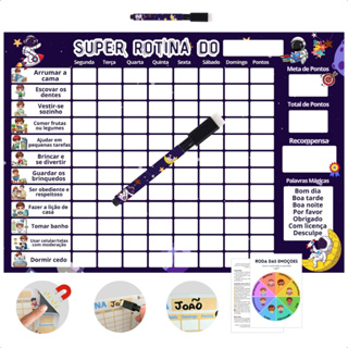 Magnético Geladeira Imã planner Astronauta infantil rotina Personalizado caneta 2 em 1 Menin0 29cm em Oferta na Shopee