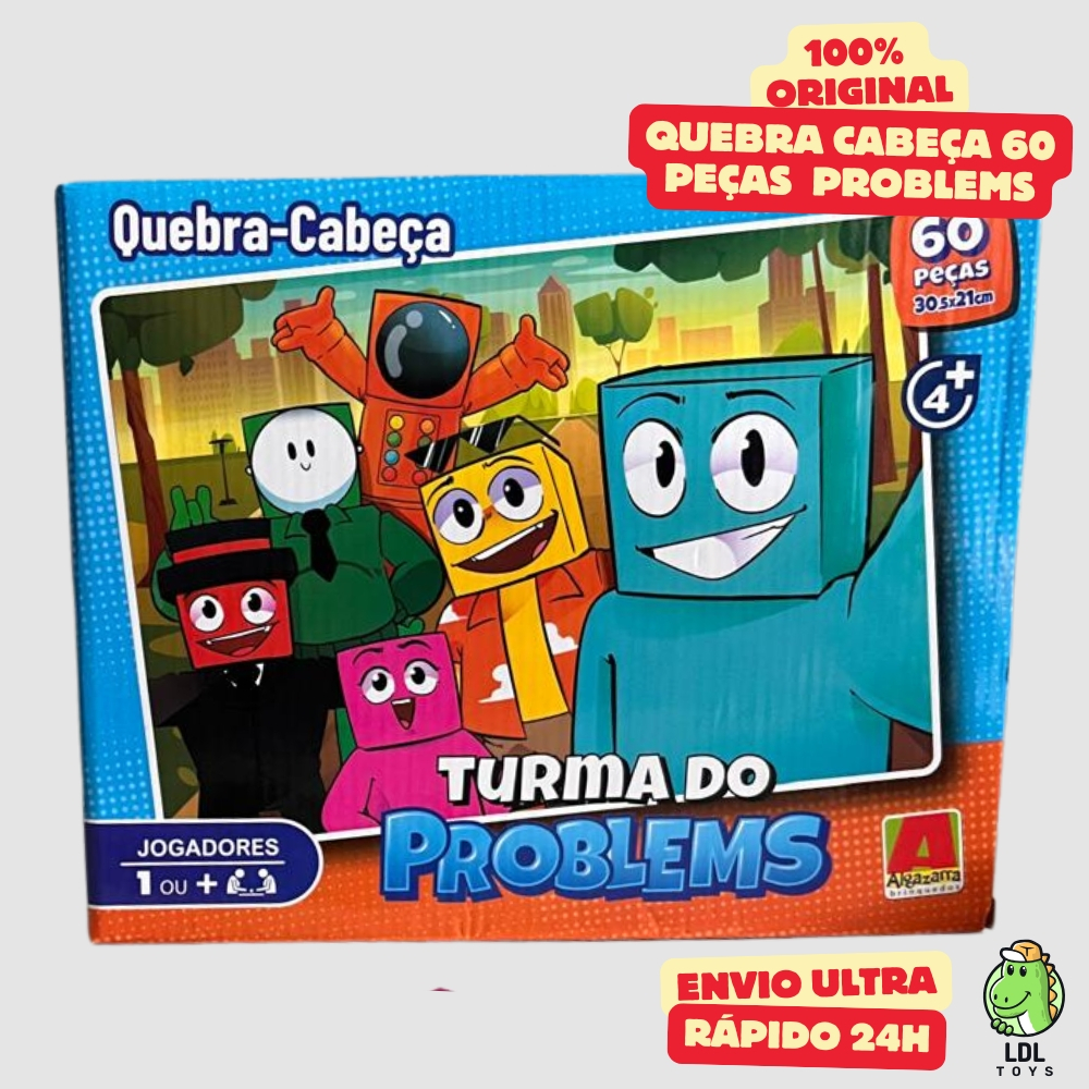 Quebra-Cabeça Turma do Problems 60 Peças Gamer Influenciador Youtuber Quebra Cabeça em Oferta na Shopee