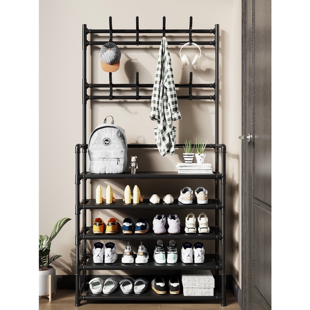 Sapateira Organizadora 5 Andar Multiuso Cabideiro Estante Multiuso com Ganchos em Oferta na Shopee