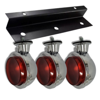 Kit 3 Lanterna Bojuda Foguinho Maria Cromada Bivolt Vermelha Com Suporte Preto Caminhão Carreta Em Plástico em Oferta na Shopee