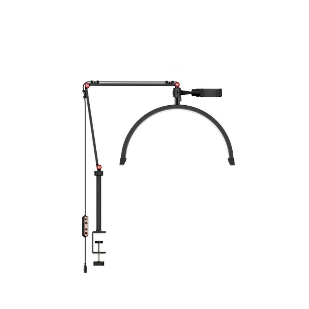 Luminária Meia Lua de Mesa com suporte para celular