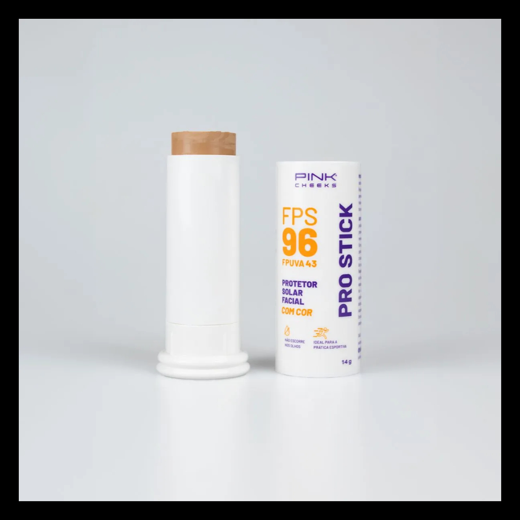 Protetor Solar Pink Cheeks Pro Stick Multifuncional FPS96 e FPUVA 43