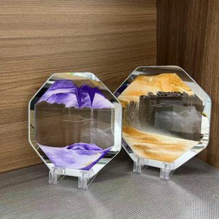 QUADRO PINTURA CRIATIVA.Ampulheta Duna 3D Vidro Moving Sandscape Areia Movediça DIAMANTE