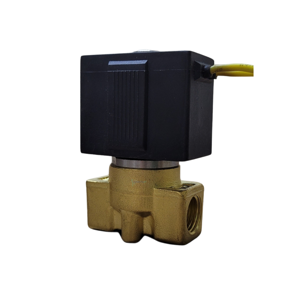 Válvula Solenóide NF 110/127V Entrada e Saída Rosca Fêmea 1/4" BSP para Vapor e Autoclave Odontológica