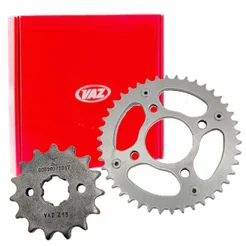 Kit Coroa e Pinhão Cg 150 Sport 42/15 Aço 1045 Vaz