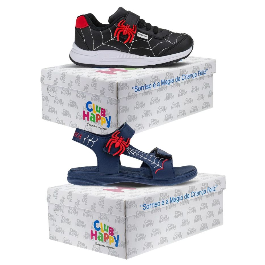 Tenis Infantil Menino Masculino Sapato infantil Menino Sandalia Infantil Menino Aranha Kit 2 Pares Sapato infantil em Oferta na Shopee