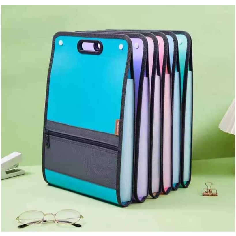 Pasta Sanfonada Organizadora 12 Div Cristal A4 Escritório em Oferta na Shopee