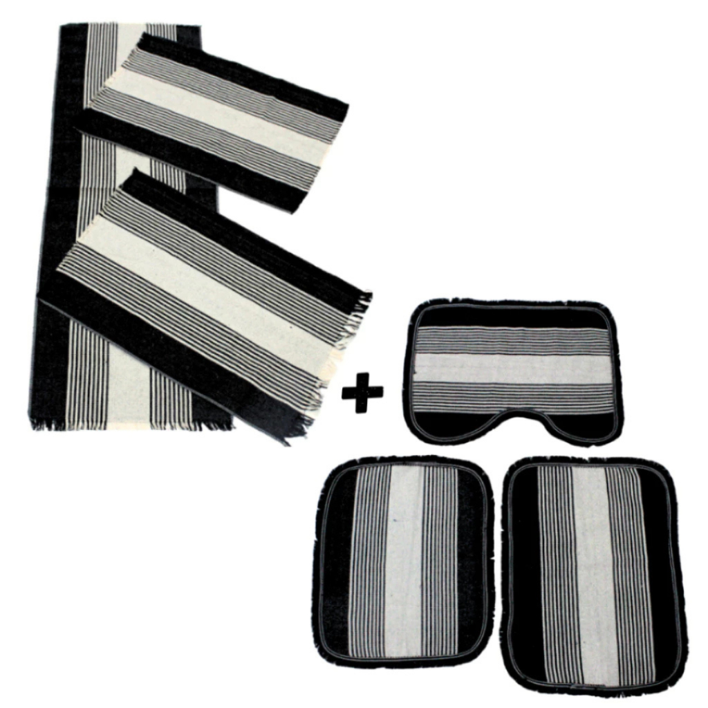 Jogo de Banheiro + Jogo Passadeira Tapete Cozinha 3 Peças Liso Casa Nova Preço Baixo Promoção Barato em Oferta na Shopee