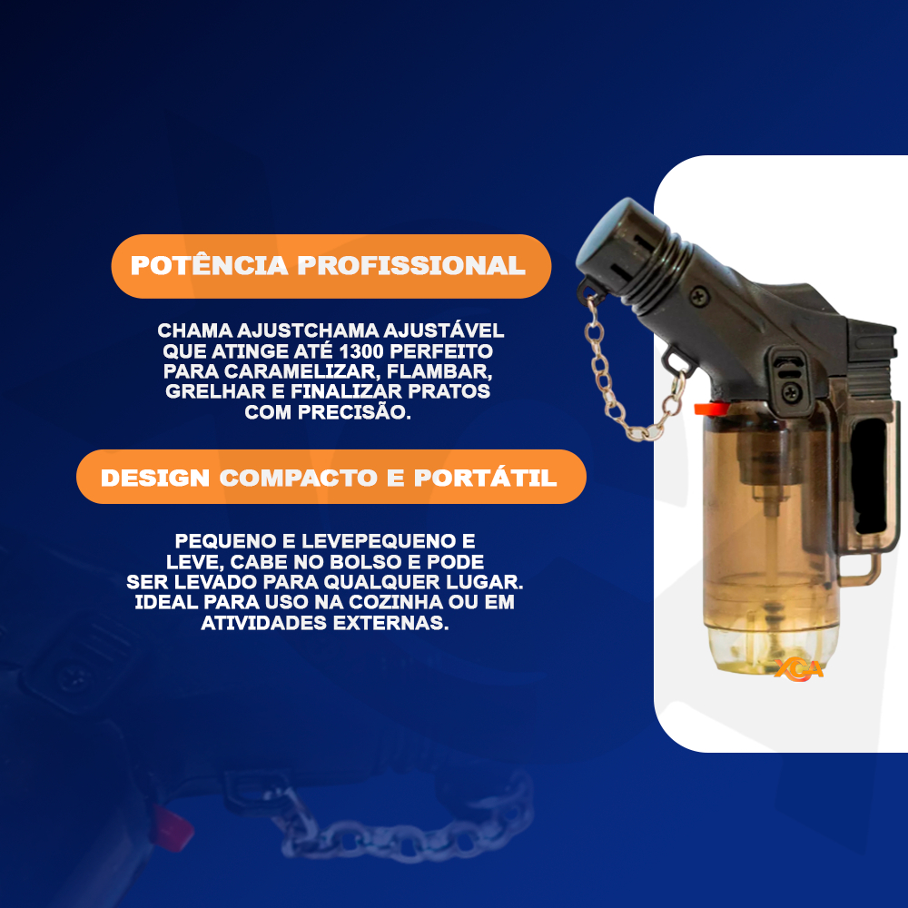 Detalhes do Macarico Portatil Recarregavel Mini Controle Chama Isqueiro Cozinha Churrasqueira s/gas