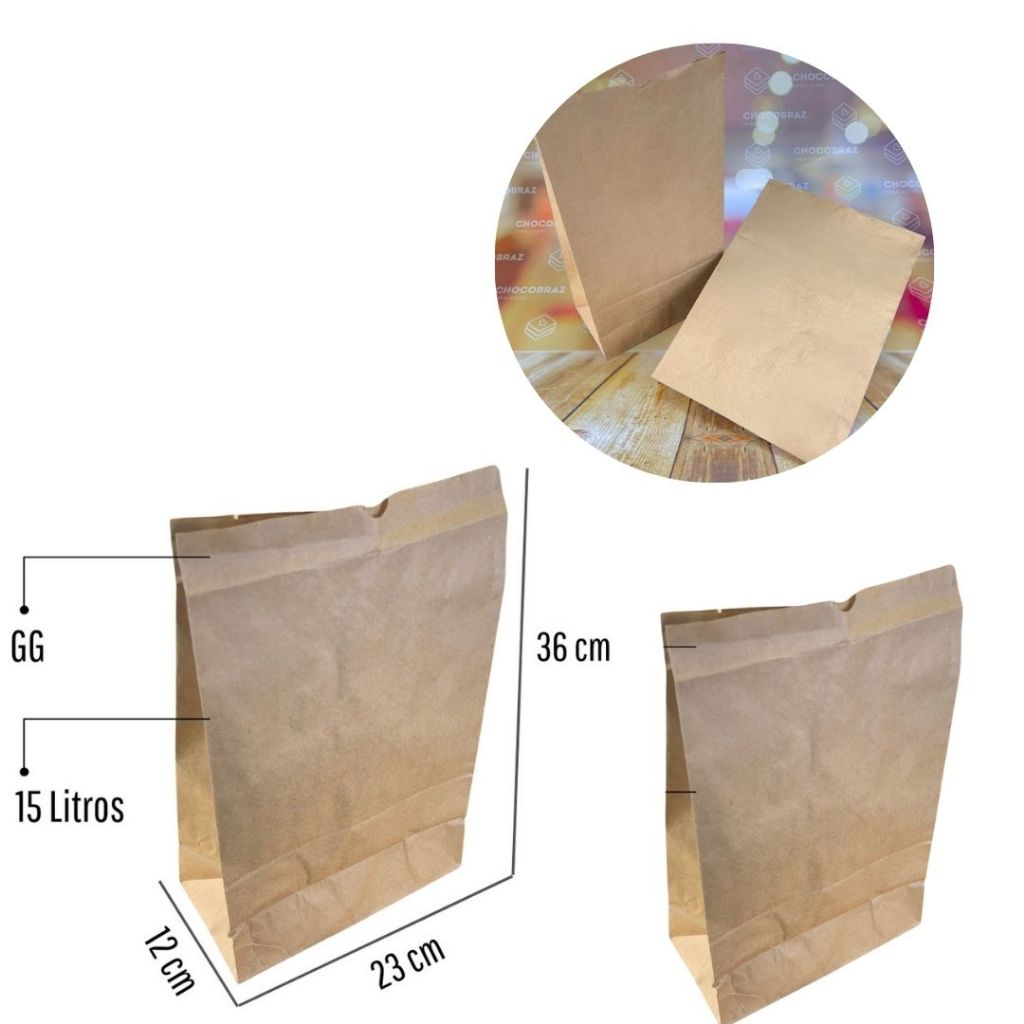 100~400 SACO DELIVERY KRAFT SOS LISO 15 KG - A36 X L12 X C23 CM (GG)