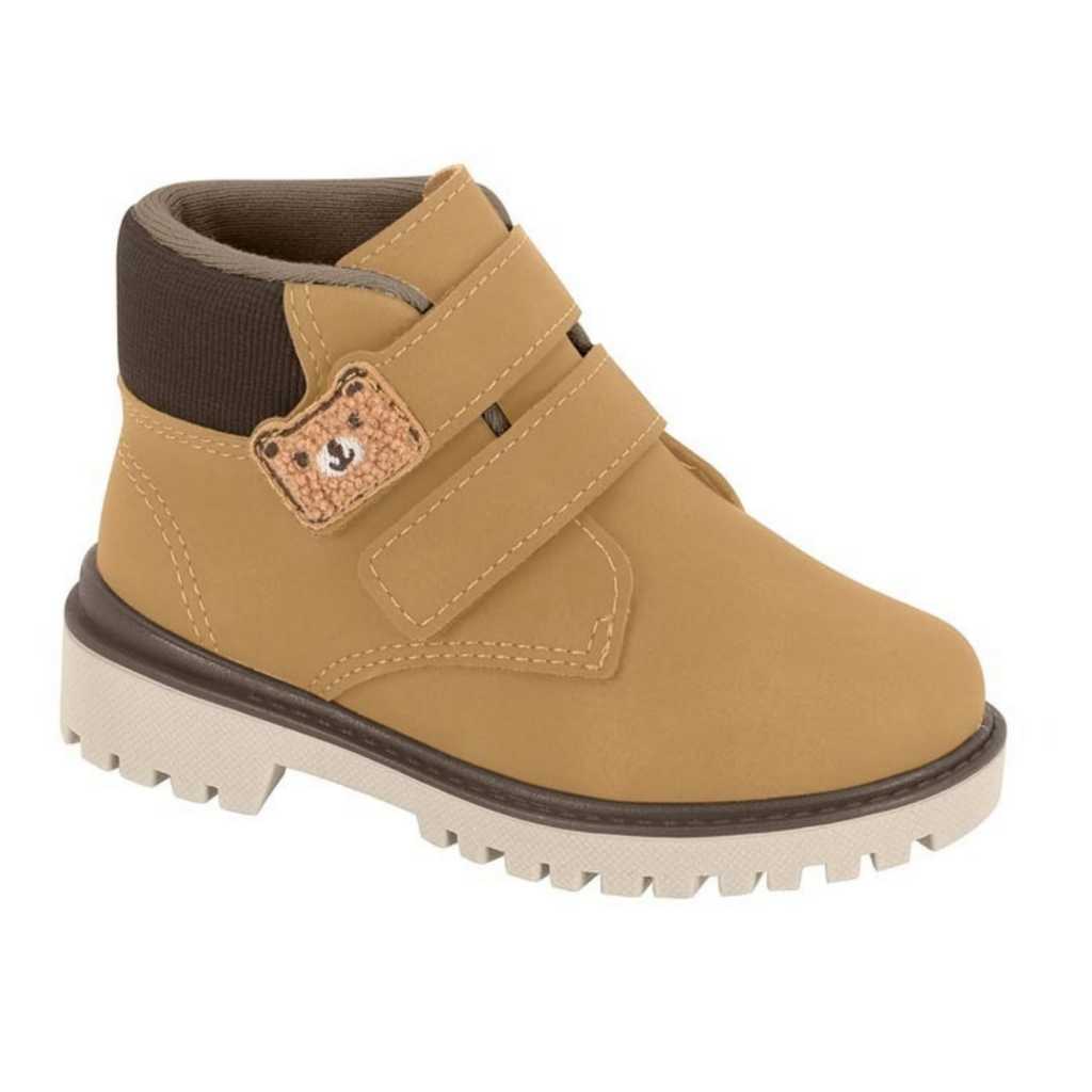 Bota Coturno Infantil Menino Molekinho Velcro Moscou