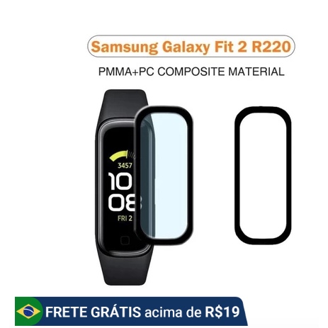 Película de 3D Compatível para Smartwatch Galaxy Fit2 Sm-R220