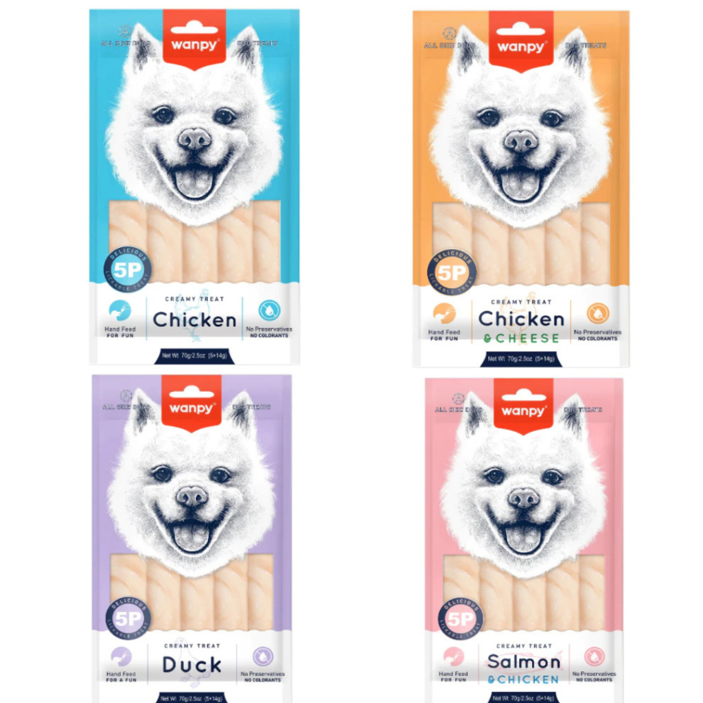 Petisco para cachorro Wanpy creamy 70g