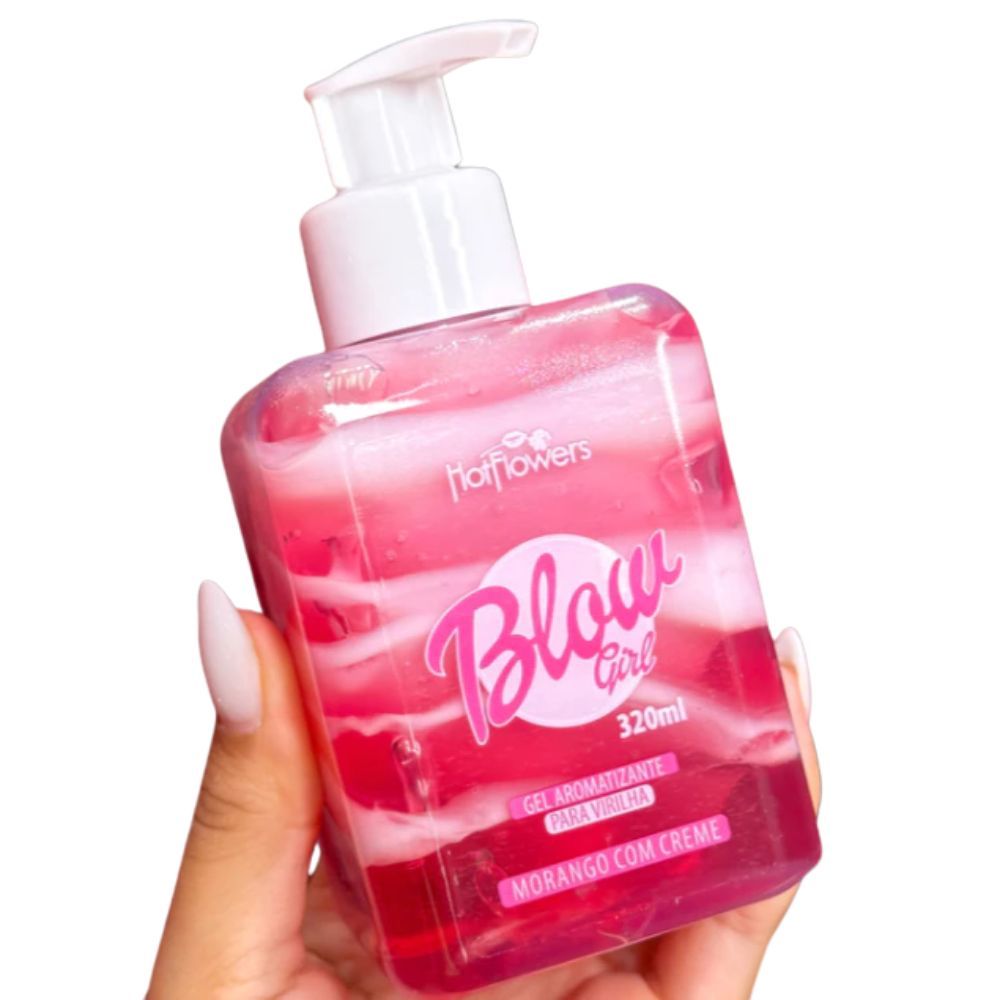 BLOW GIRL Gel Hidratante Aveludado Aroma de Morango com Creme 320ml 100% ORIGINAL