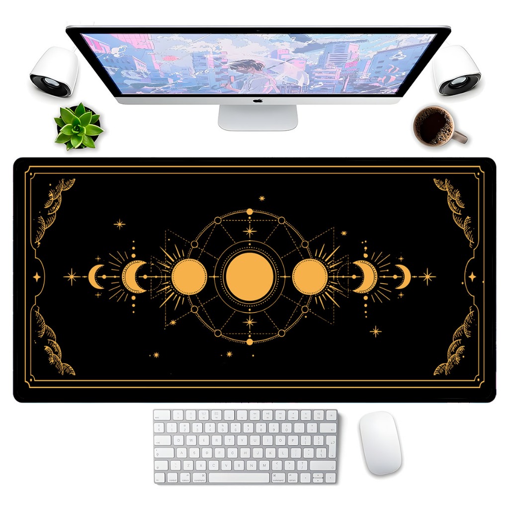 Mouse Pad Gamer Fases da Lua 70x35cm Estampado 1956 em Oferta na Shopee