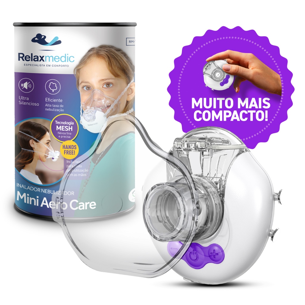 Inalador Nebulizador Mini Aero Care Relaxmedic em Oferta na Shopee