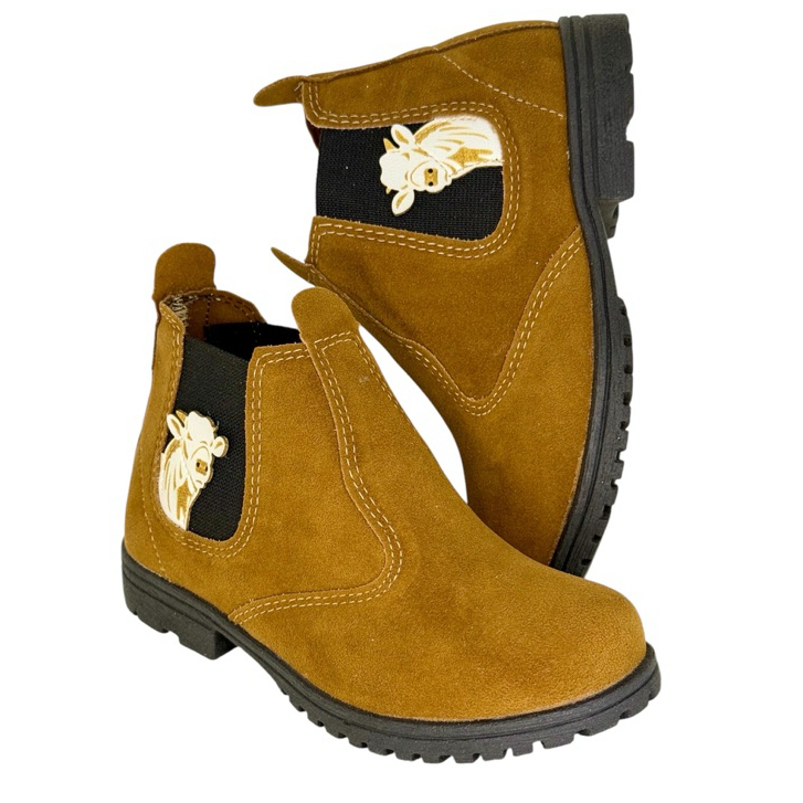 Bota Jeca Boi Nelore Infantil Menino Camurça Jequinha Calce Fácil