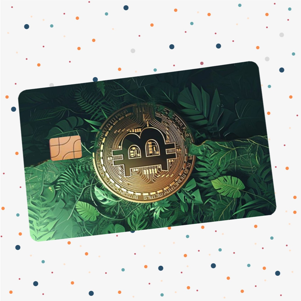 Adesivo para Cartão de Credito Bit Coin Moeda Digital Proteção Pelicula Adesiva