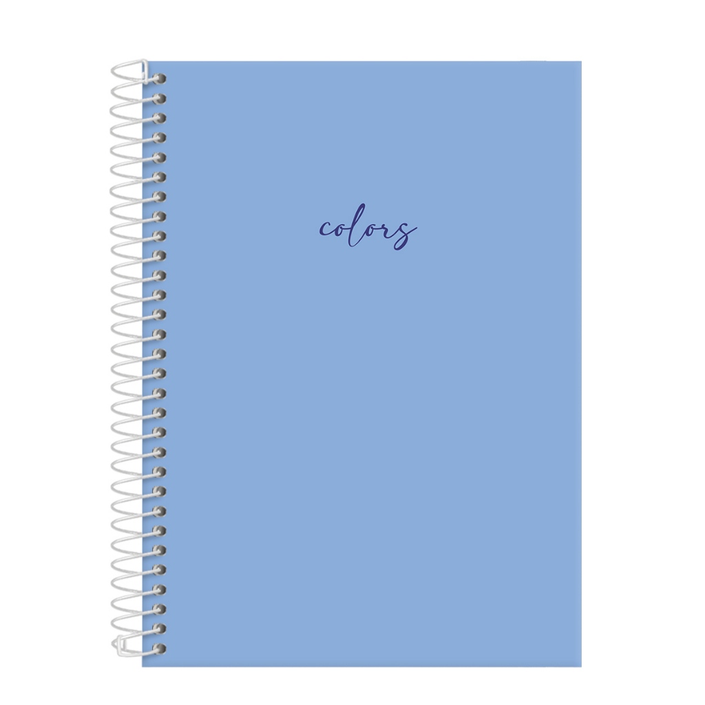 Caderno Colegial Espiral 15 Matérias Solid Colors em Oferta na Shopee