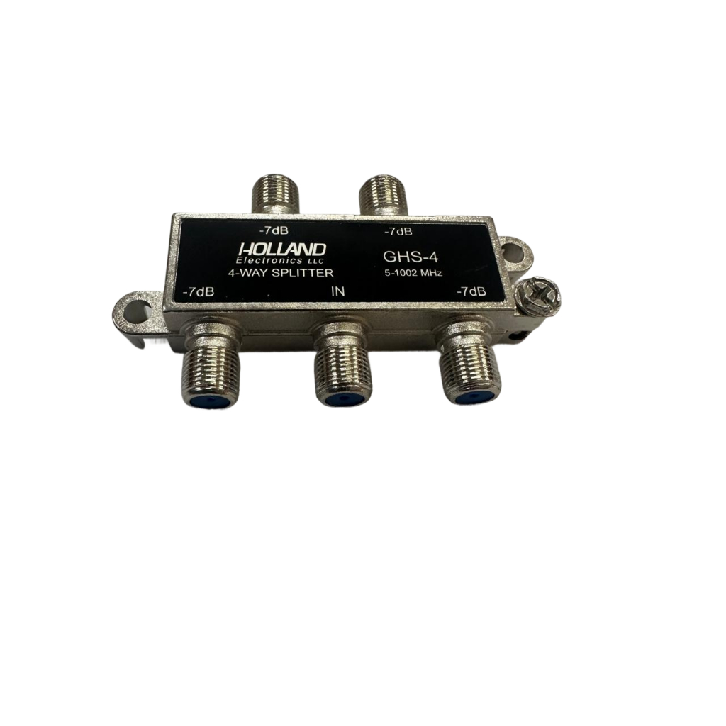 Divisor Antena Holland 1x4 GHS-4 BLINDADO -3.5db -7db 5-1002 mhz