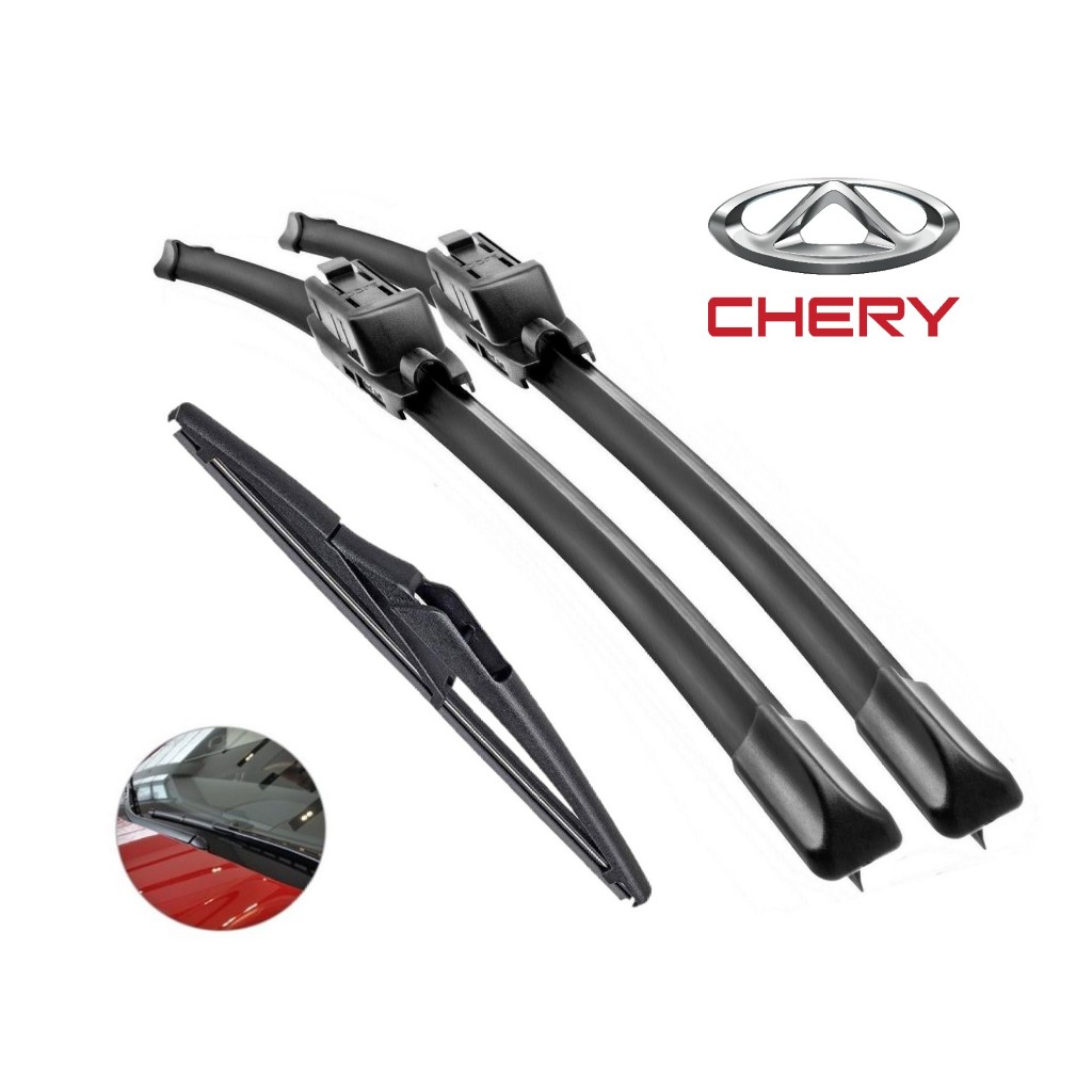 Jogo Palhetas Limpador de Parabrisa Silicone Chuva Cherry Tiggo Face Qq Cielo Arrizo em Oferta na Shopee