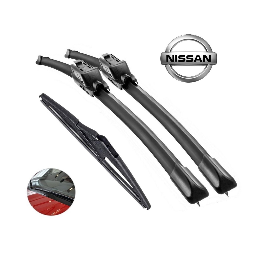 Jogo Palhetas Limpador de Parabrisa Silicone Chuva Nissan March Sentra Livina Versa Kicks Frontier em Oferta na Shopee