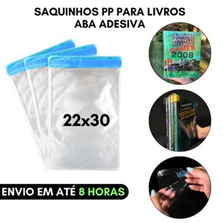 Saquinhos Transparente P/ Livros Com Aba Adesiva 22x30 50/100/200/300 Unidades em Oferta na Shopee