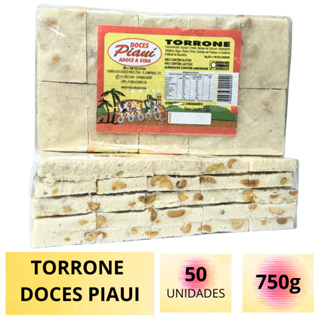 Pacote Torrone com Amendoim 750g C/ 50 Unidades - Doces Piaui - Festa Junina em Oferta na Shopee