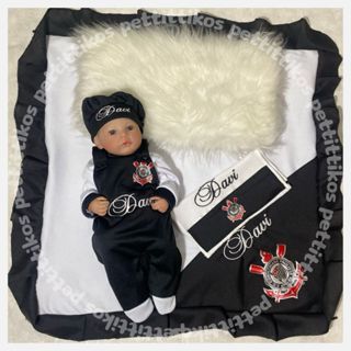 saída maternidade personalizada menino - time - fazemos de todos os times, temas e personagens. em Oferta na Shopee