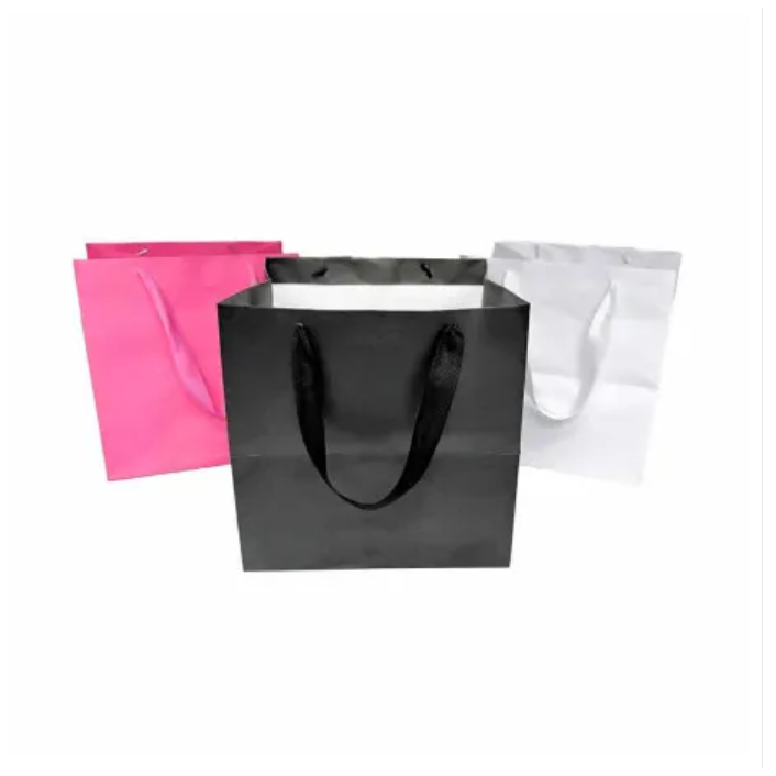 Sacola de Papel para Bolos Caseiros  25x25x23,5 cm (AxLxP) - Alça Gorgurão - Pacote com 10 unidades. em Oferta na Shopee