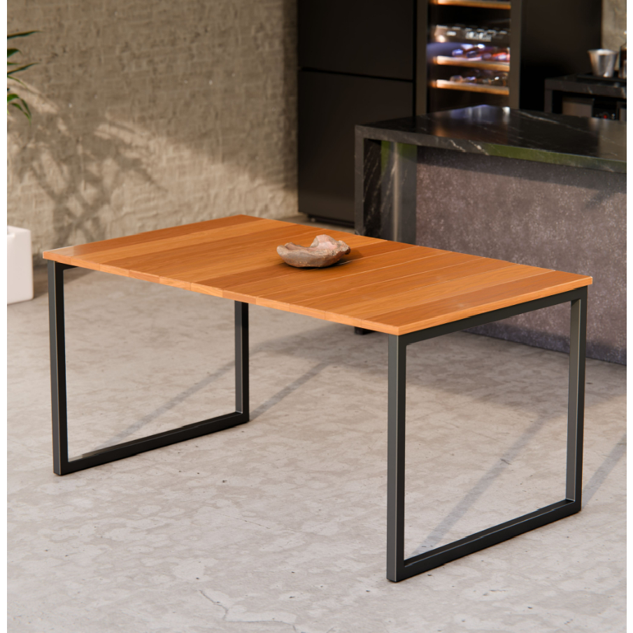 Mesa Para Cozinha Austria Retangular 115 x85 cm Em Madeira Estilo Industrial - Home & Living