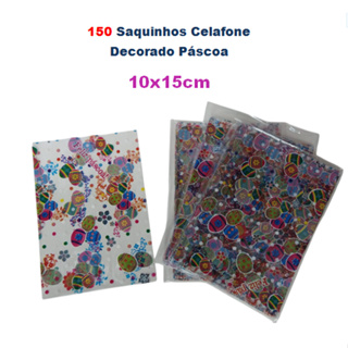 150 Saquinho Celofane Transparente 10x15 cm Decorado Páscoa Colorida Festa Lembrancinha em Oferta na Shopee