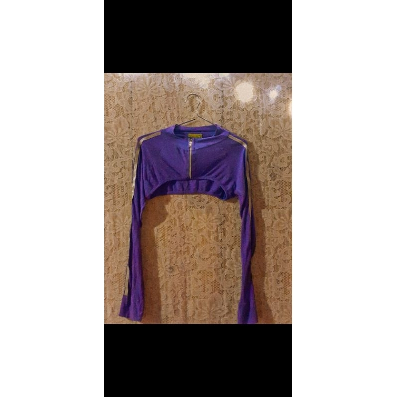 croped roxo manga longa