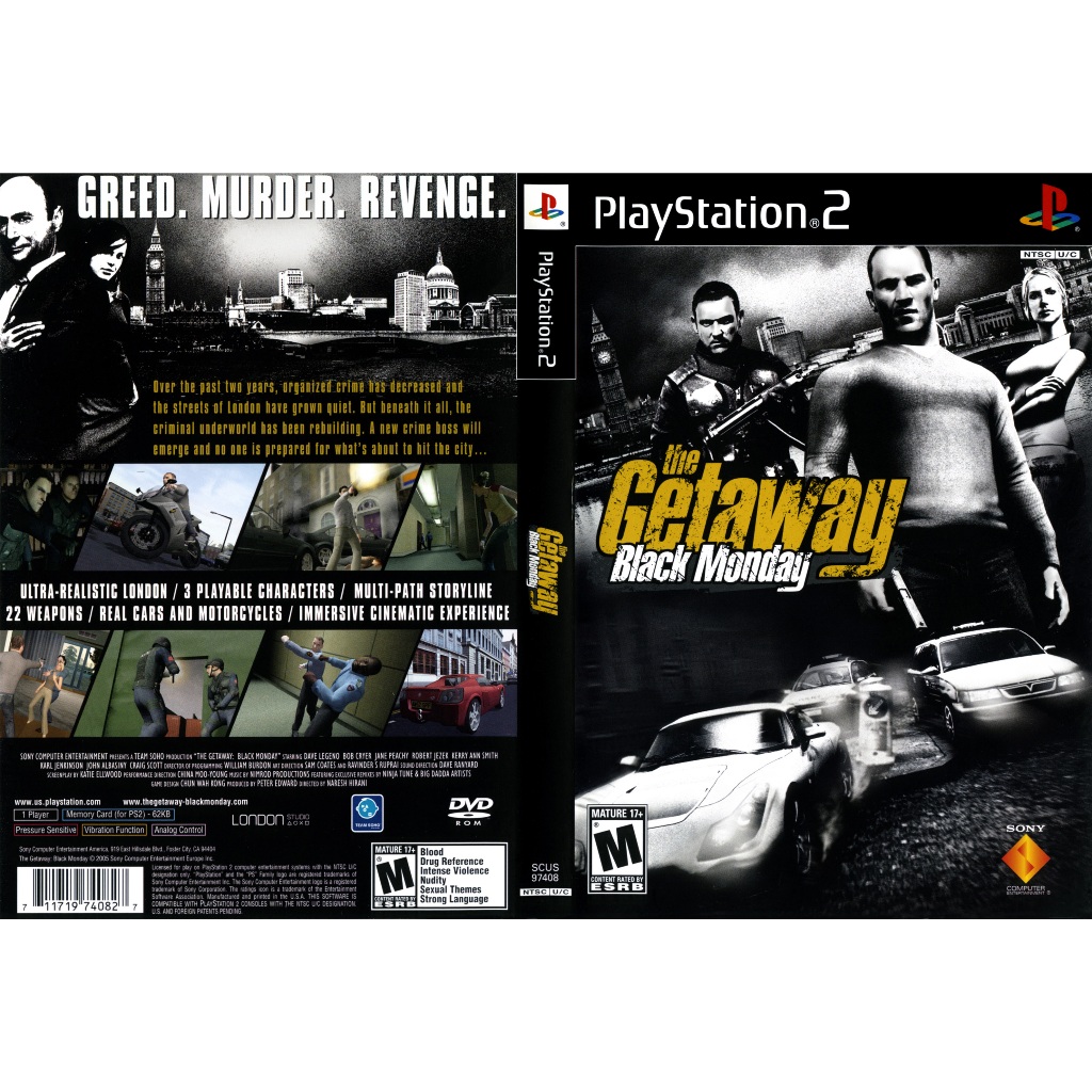Jogo Getaway The - Black Monday - PLAYSTATION 2 - PS2