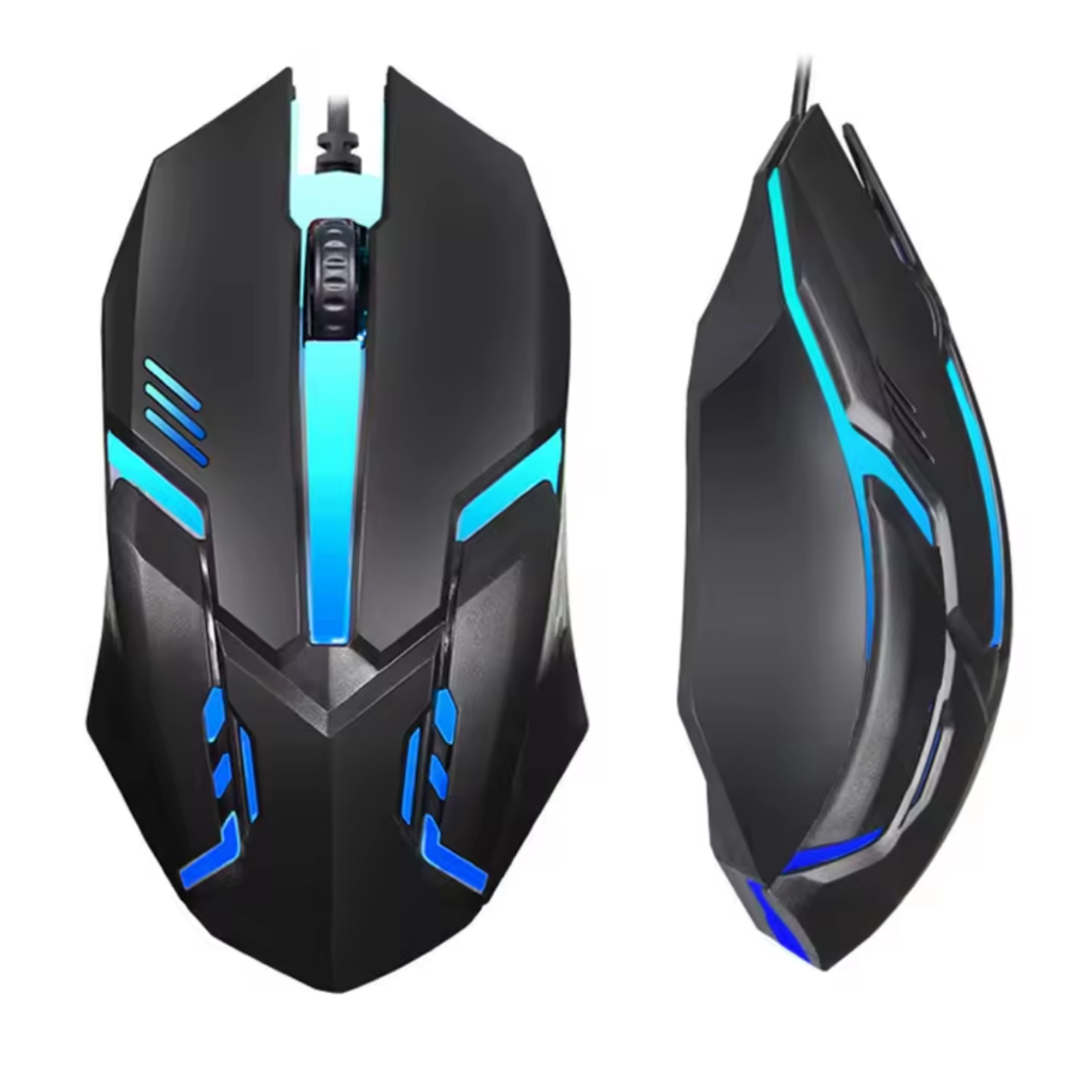 Mouse Gamer RGB cabo usb Ergonômico Preto controla DPI Jogos Trabalho Colorido Escritório