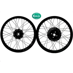 Roda Par Ybr Factor Preto Tork Cubo Disco Preto Raio Inox