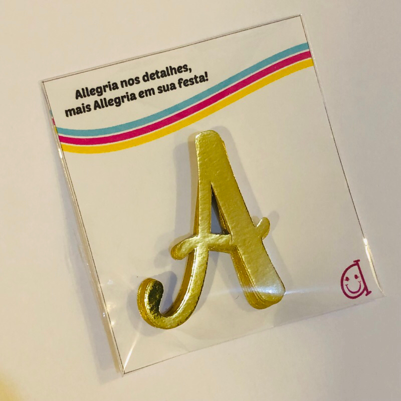 APLIQUES DE LETRAS DOURADAS 4CM - INICIAIS - 10, 20, 30, 40, 50  - APLIQUE DE LETRAS PAPEL DOURADAS