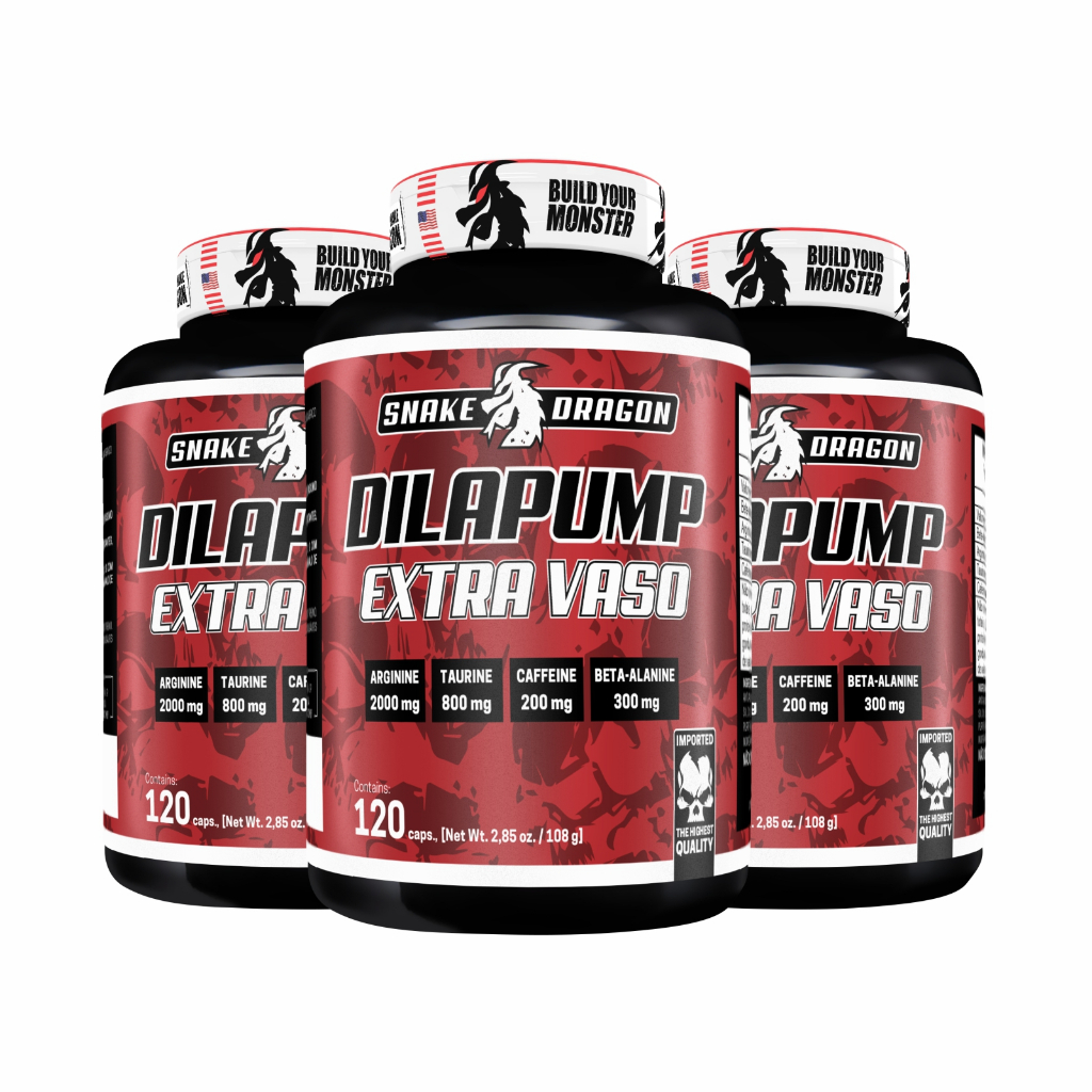 Kit 3x Pre Treino Dila - Snake Dragon - 360 Cápsulas