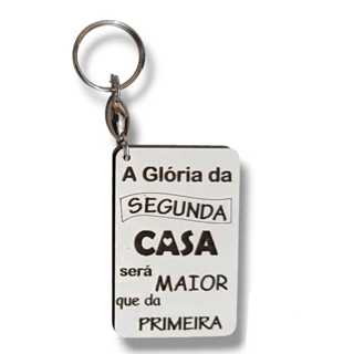 Lembrancinha Chaveiro A Gloria da Segunda casa.. em mdf em Oferta na Shopee