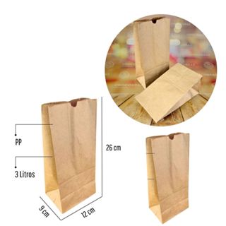 100~400 SACO DELIVERY KRAFT SOS LISO 3 KG - A28 X L9 X C12 CM (PP) em Oferta na Shopee