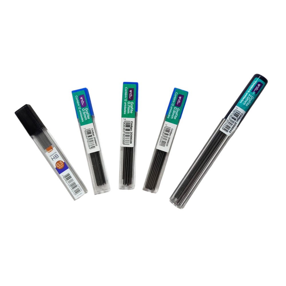 Kit 3 Grafite para Lapiseira 0.3 - 0.5 - 0.7 - 0.9 e 2mm Tubo com 12unidades/minas em Oferta na Shopee