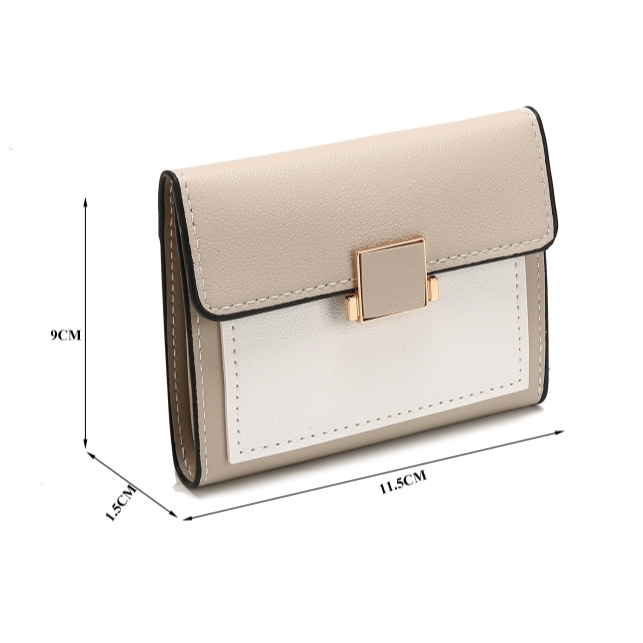 Crazy bag Carteira Feminina Pequena Porta-Cartões De Visita Com Clipe Curto Bolsa